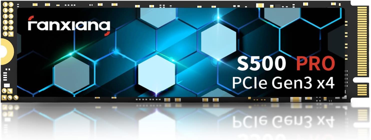 内蔵型SSD fanxiang S500Pro NVMe SSD 256GB M.2 2280 fanxiang SSD M.2- SSD 256GB NVMe PCIe Gen3x4 2280, hasta 3000 MB/s